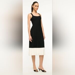 STAUD Ellison Dress Black/ Ivory Size Medium